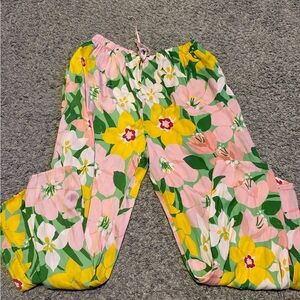 Kate Spade Woman’s Pajama Bottoms - Pink and Yellow Floral Size XL